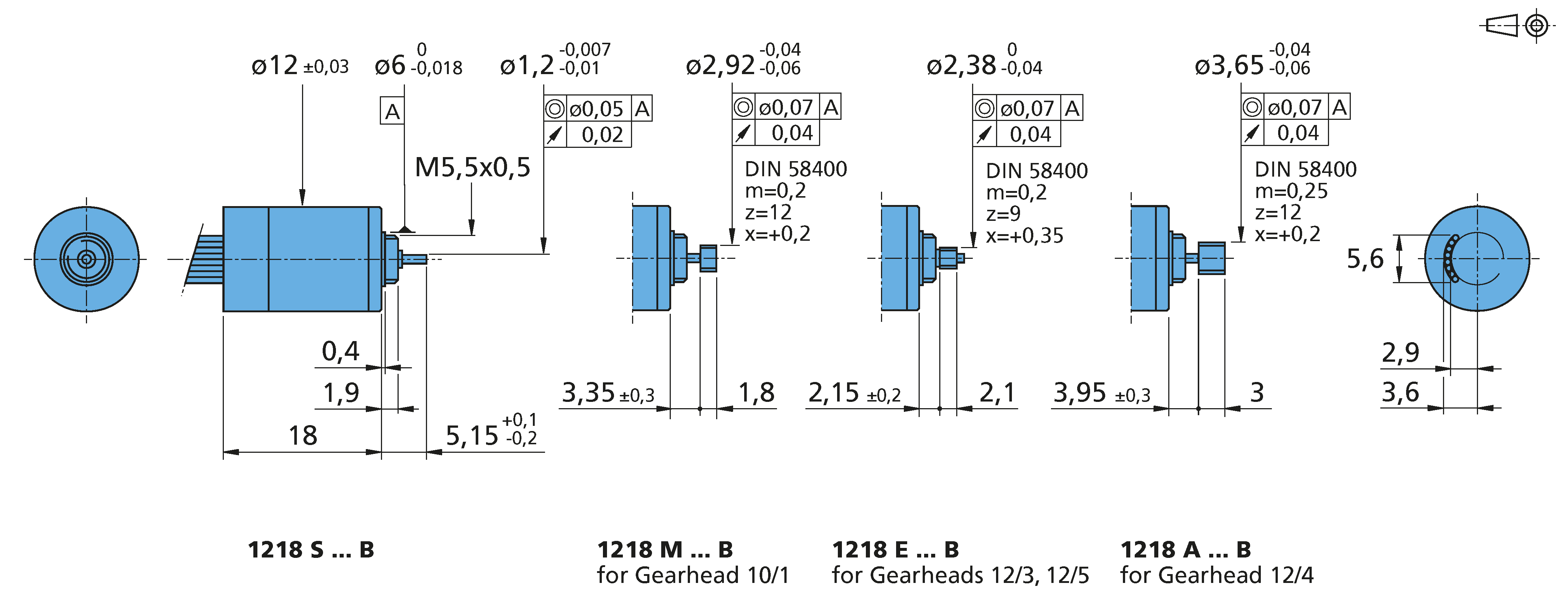 ブラシレスDCモータ Series 1218 ... B