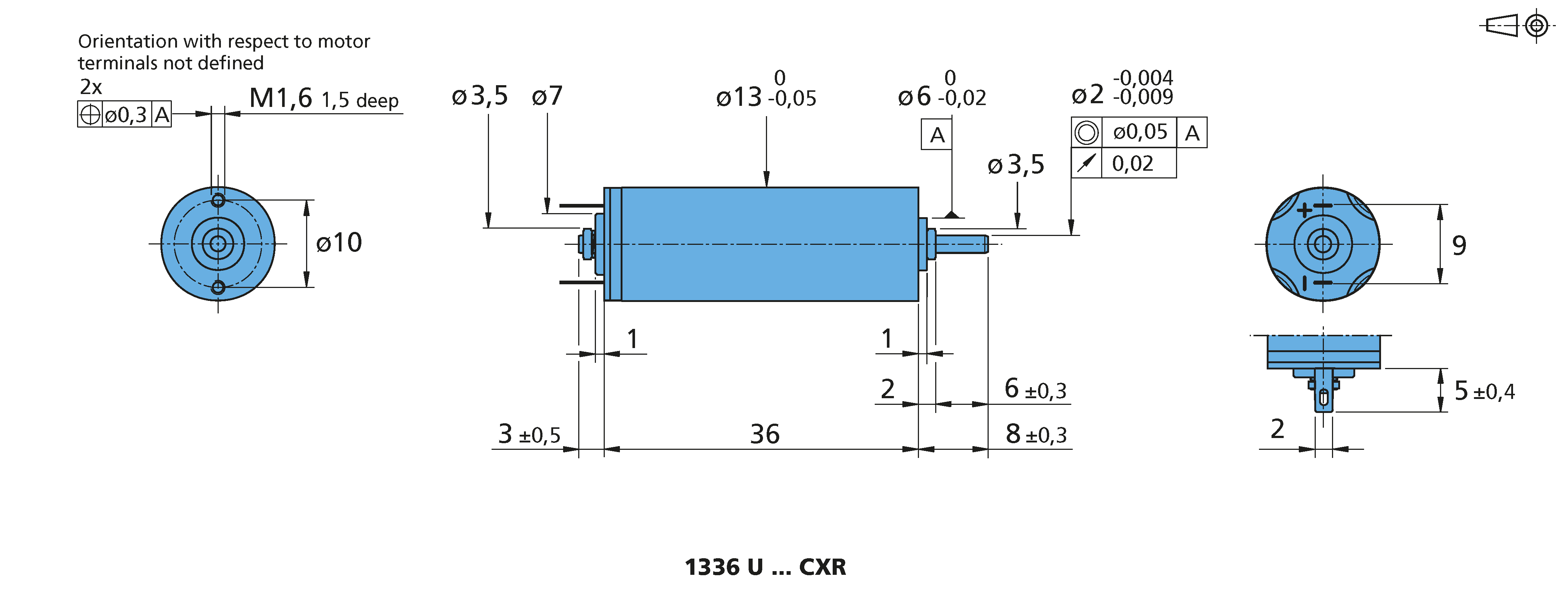 DCマイクロモータ Series 1336 ... CXR