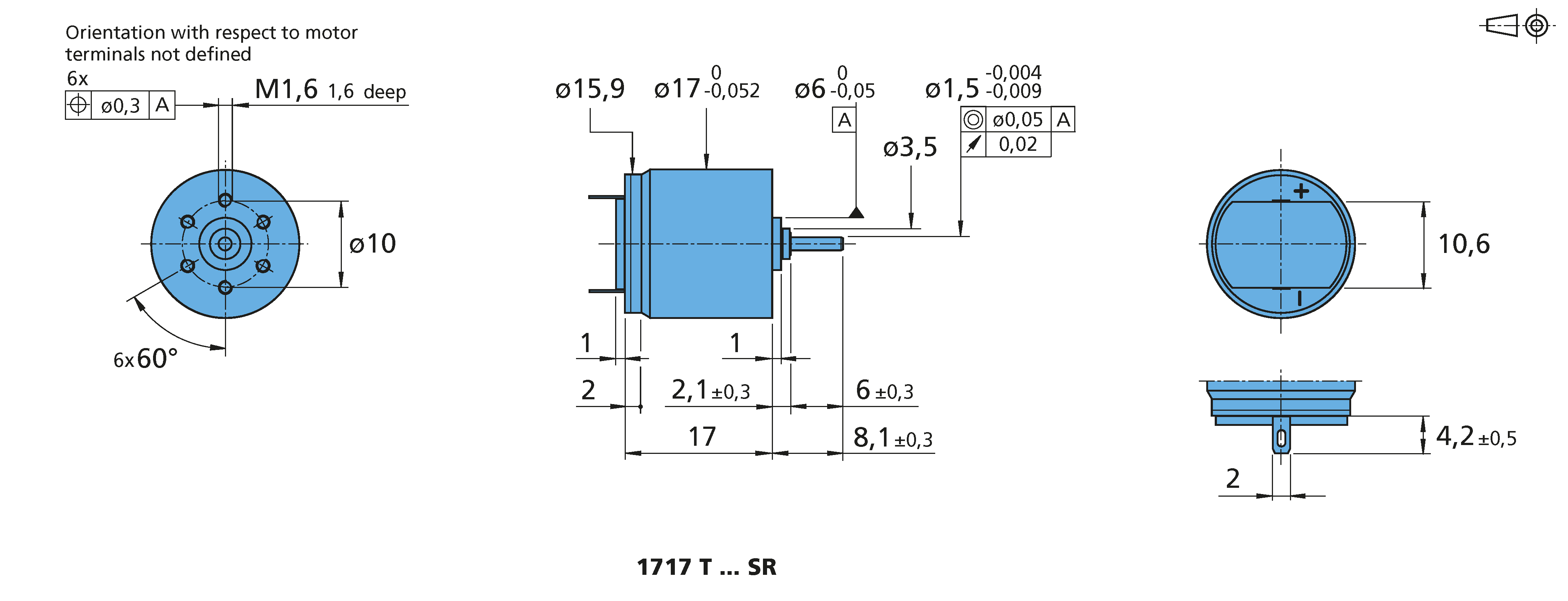 DCマイクロモータ Series 1717 ... SR