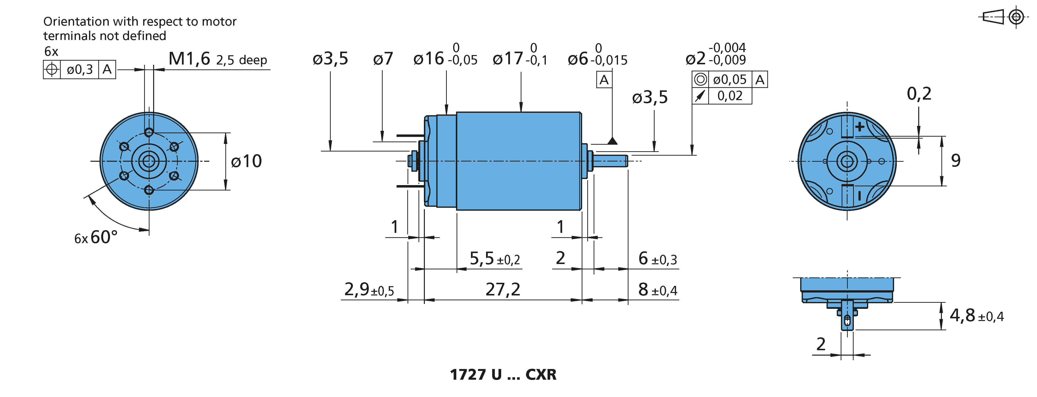 DCマイクロモータ Series 1727 ... CXR