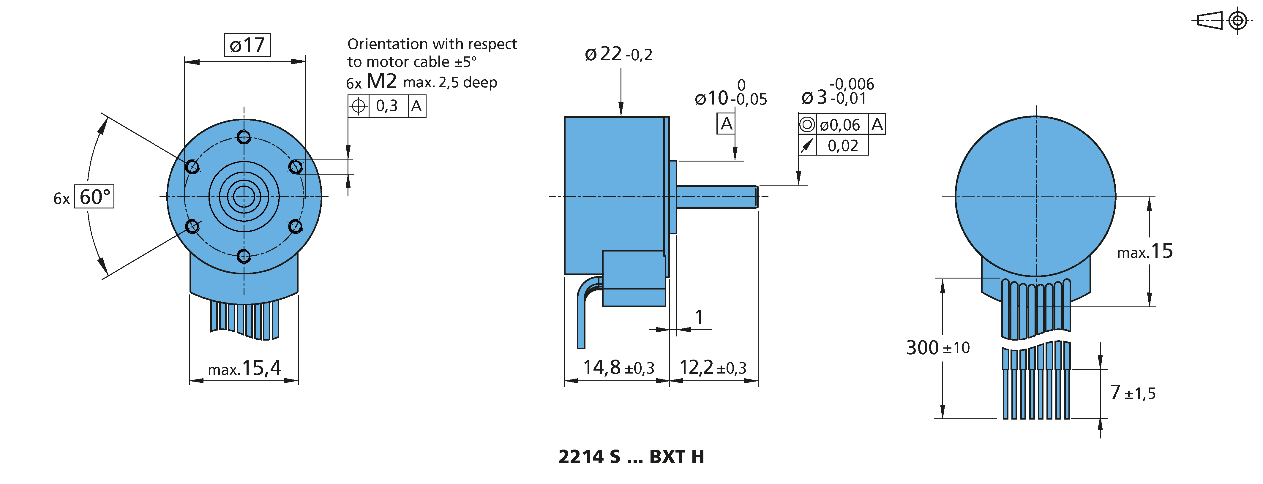 ブラシレスDCモータ Series 2214 ... BXT H