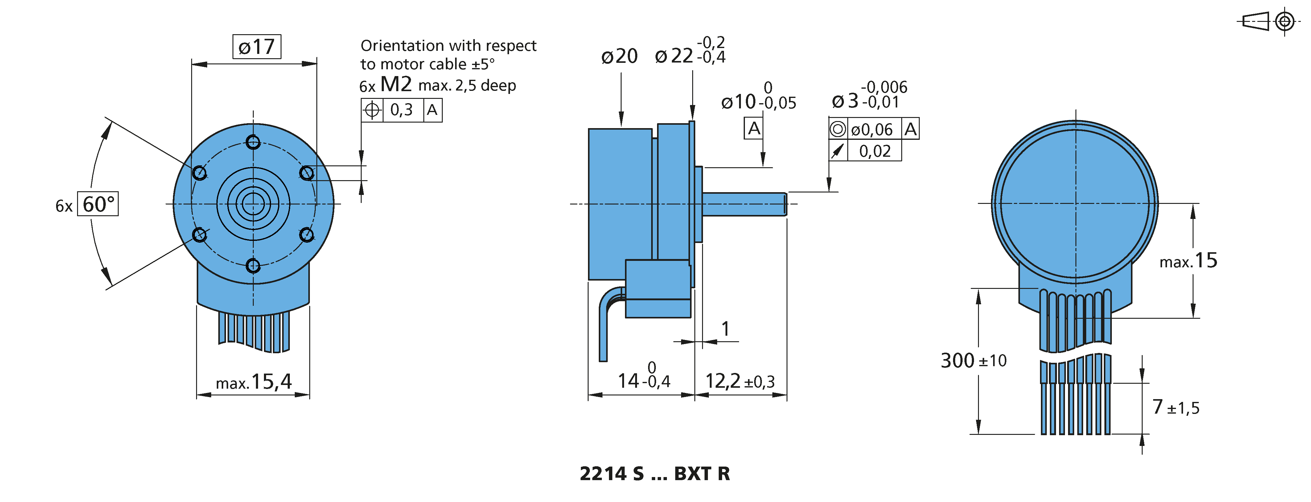 ブラシレスDCモータ Series 2214 ... BXT R