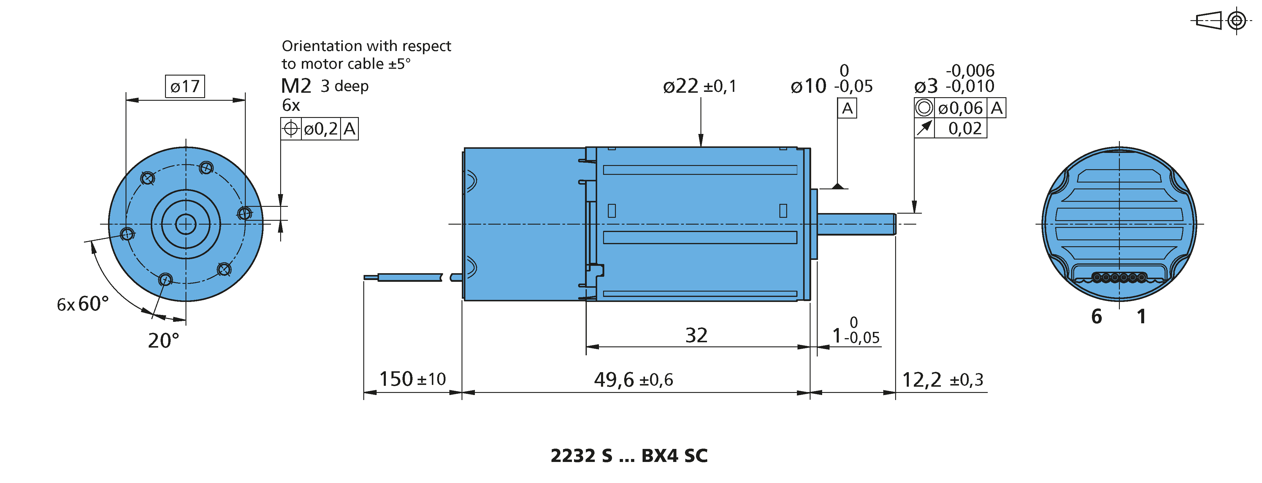 電子回路内蔵モータ Series 2232 ... BX4 SC