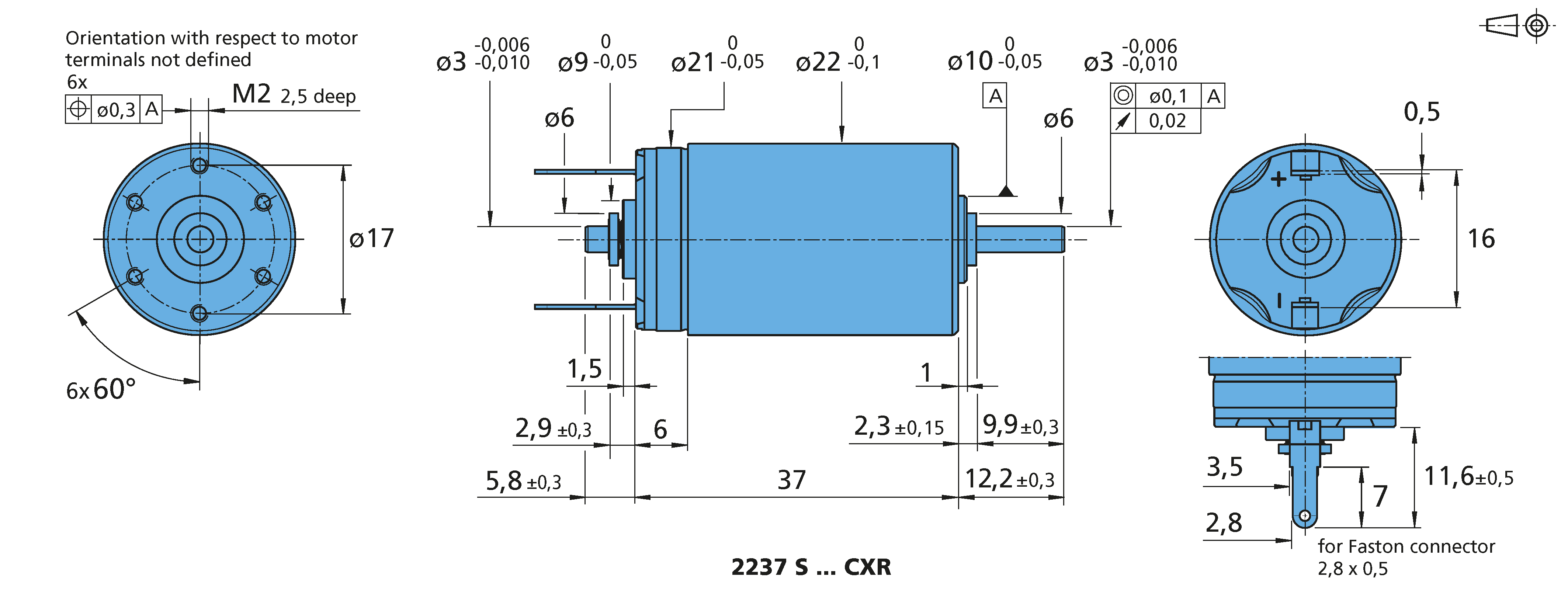 DCマイクロモータ Series 2237 ... CXR