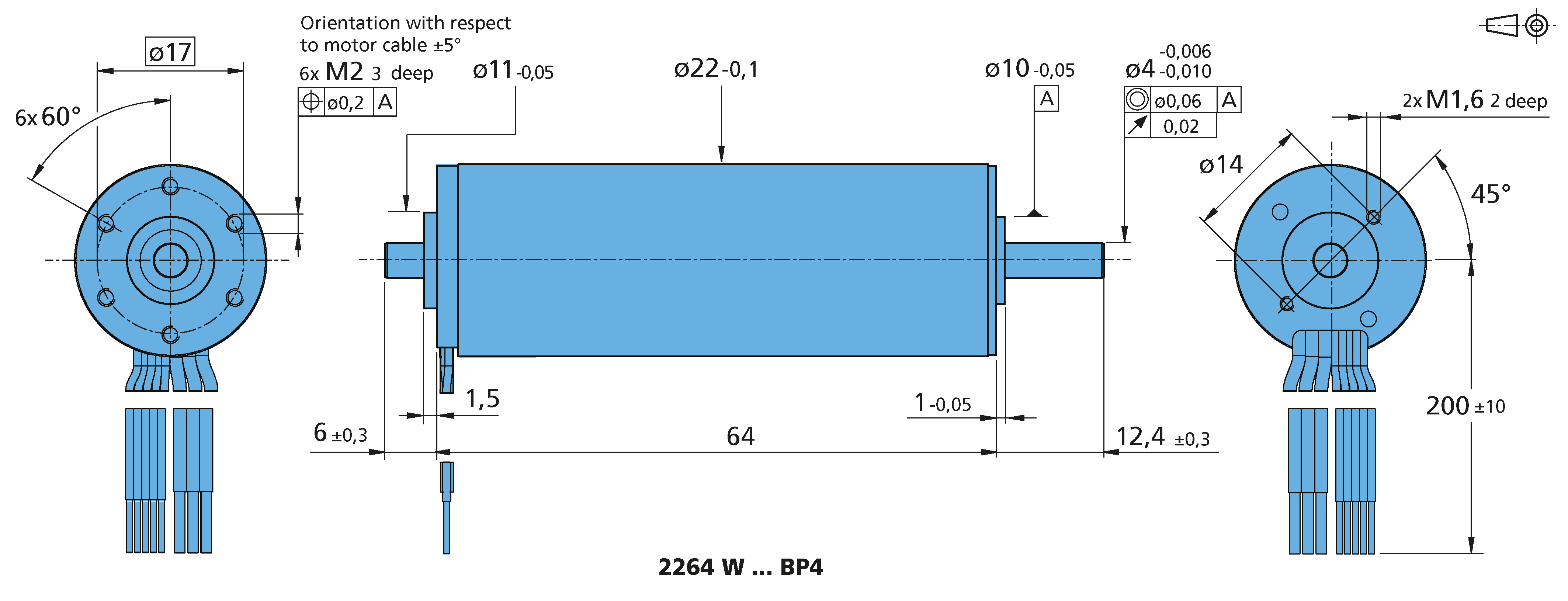 ブラシレスDCモータ Series 2264 ... BP4