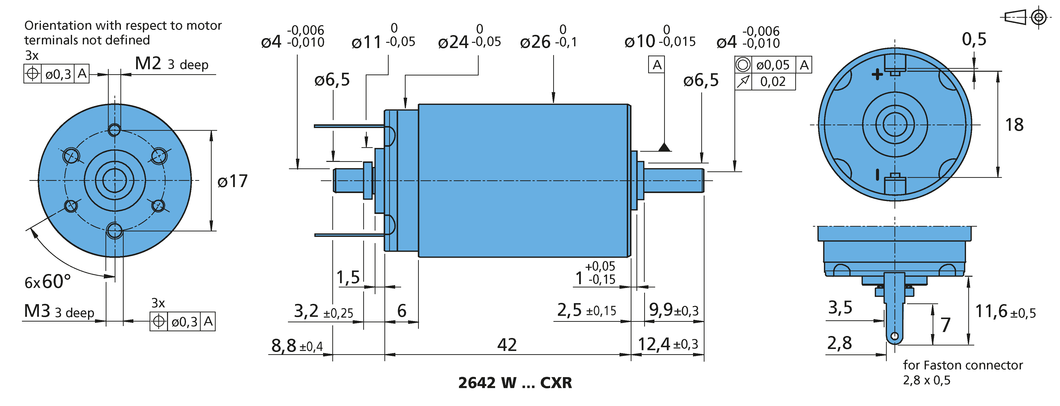 DCマイクロモータ Series 2642 ... CXR