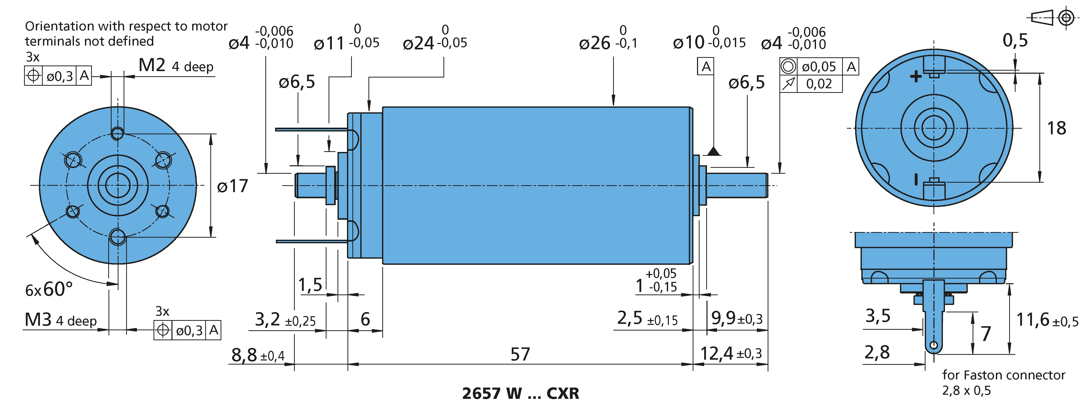 DCマイクロモータ Series 2657 ... CXR