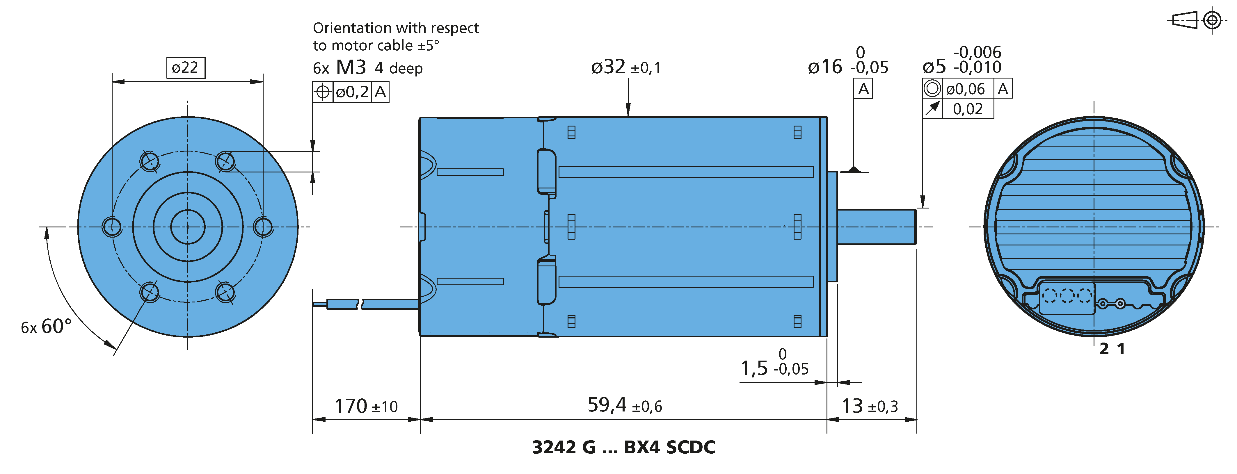 電子回路内蔵モータ Series 3242 ... BX4 SCDC