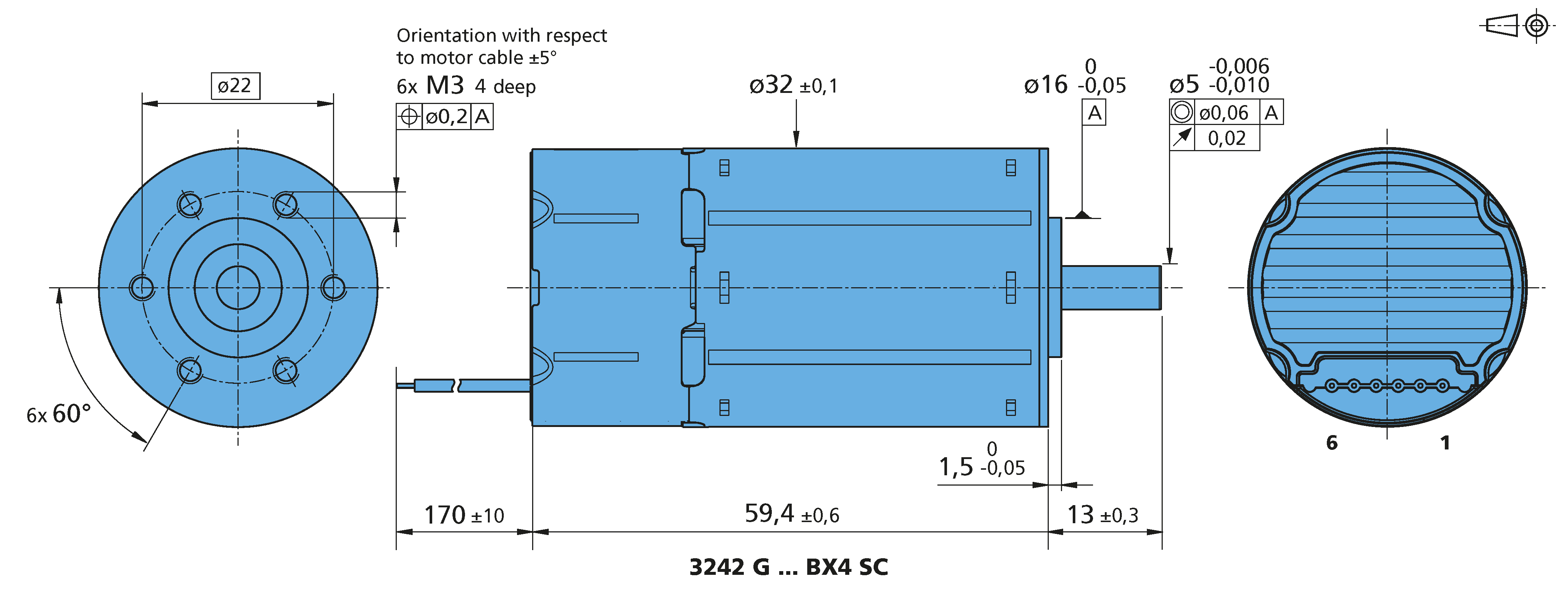 電子回路内蔵モータ Series 3242 ... BX4 SC