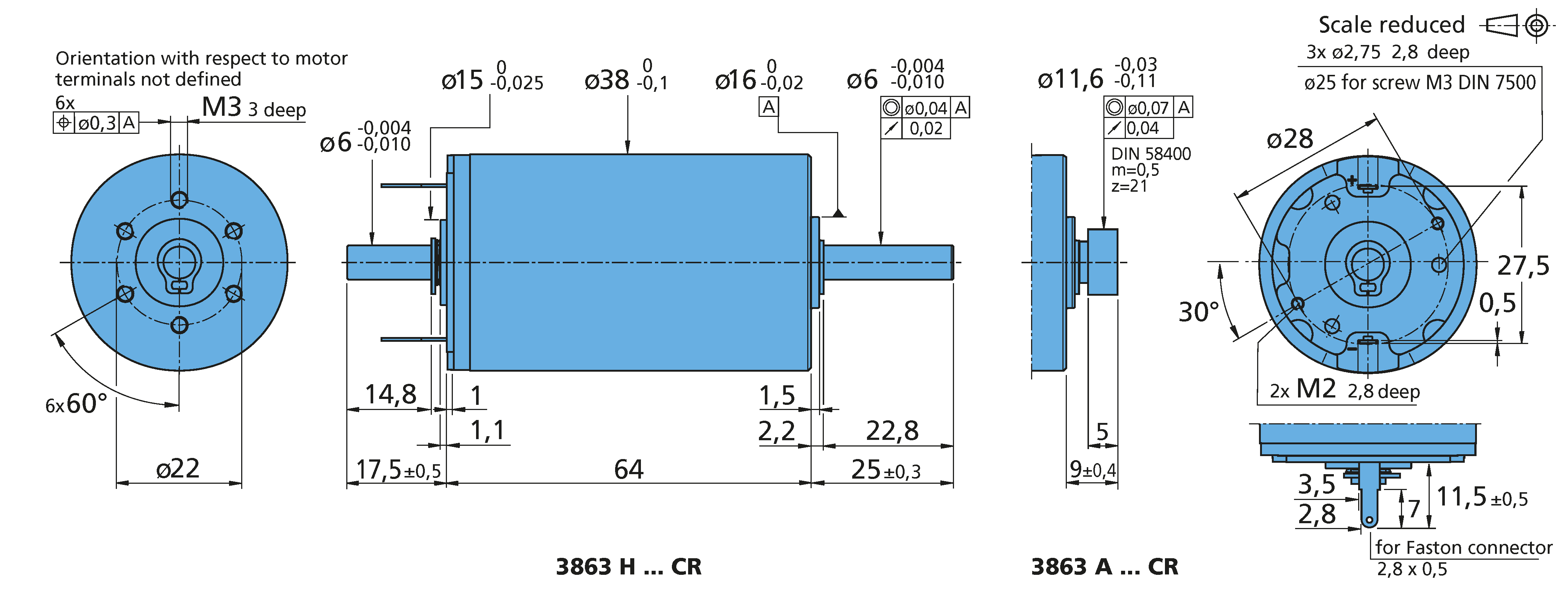 DCマイクロモータ Series 3863 ... CR