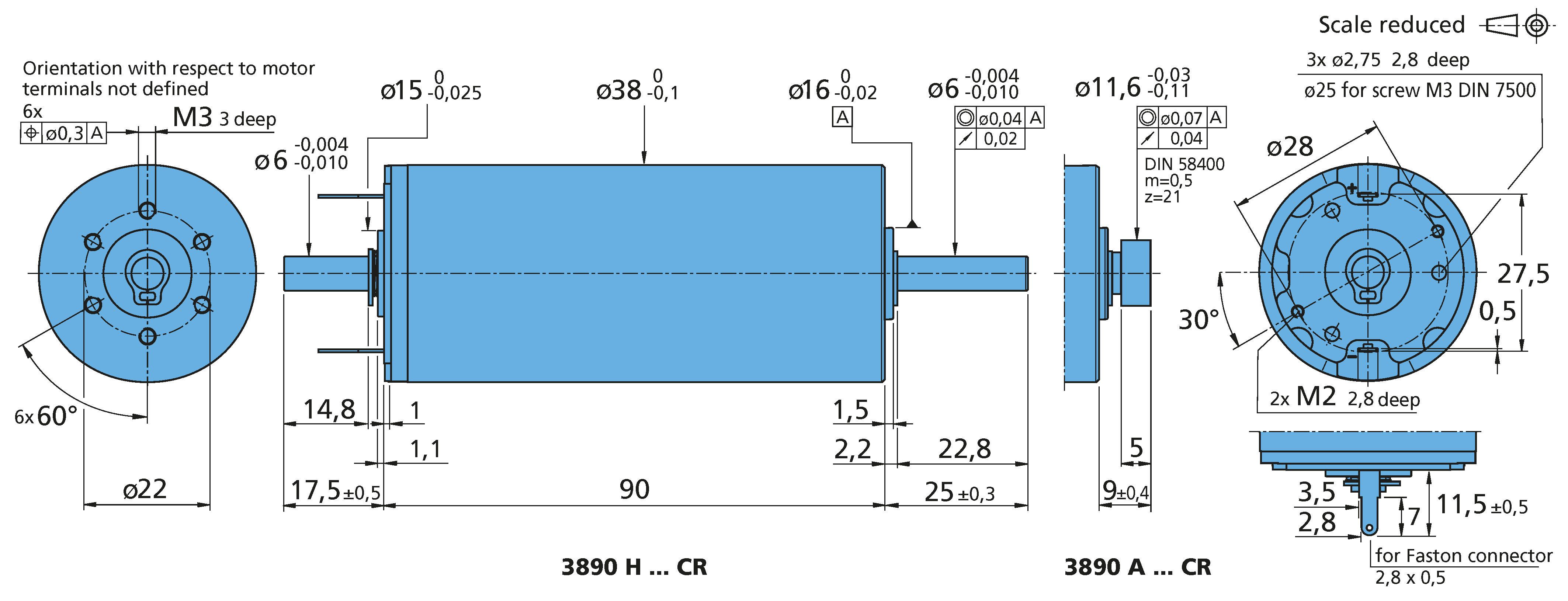 DCマイクロモータ Series 3890 ... CR