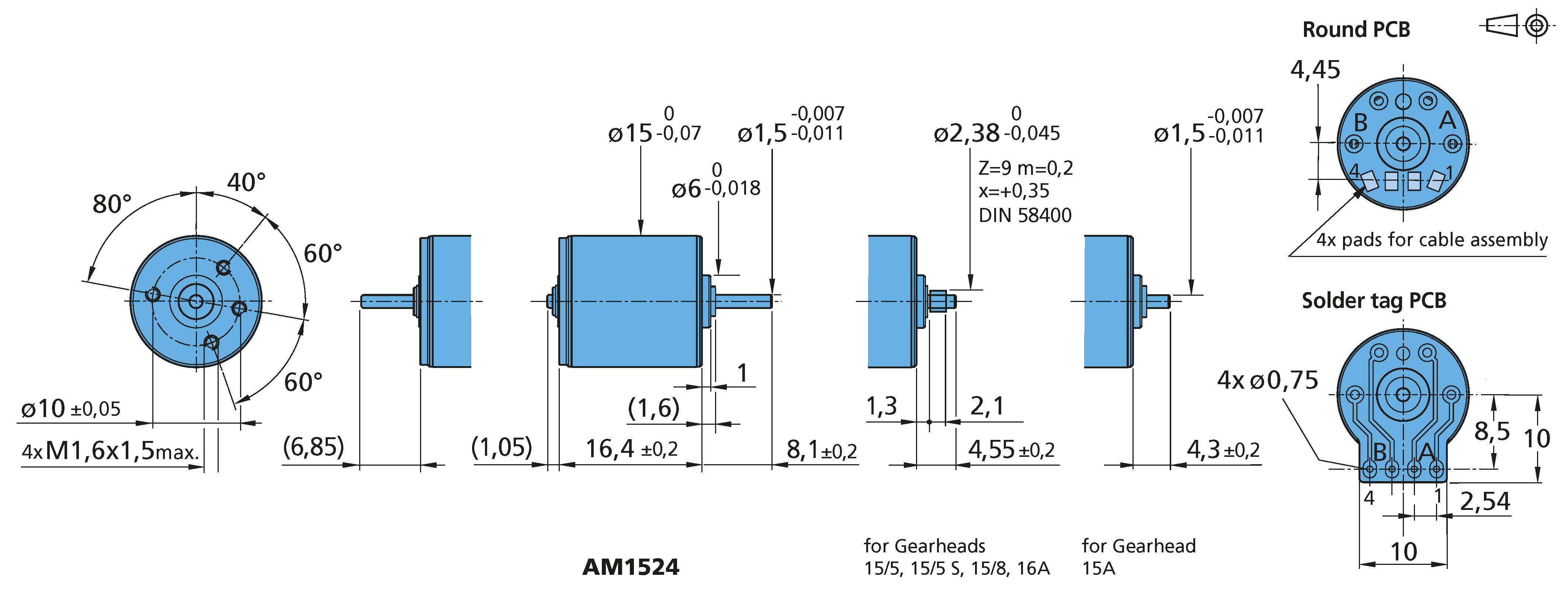 ステッパーモータ Series AM1524