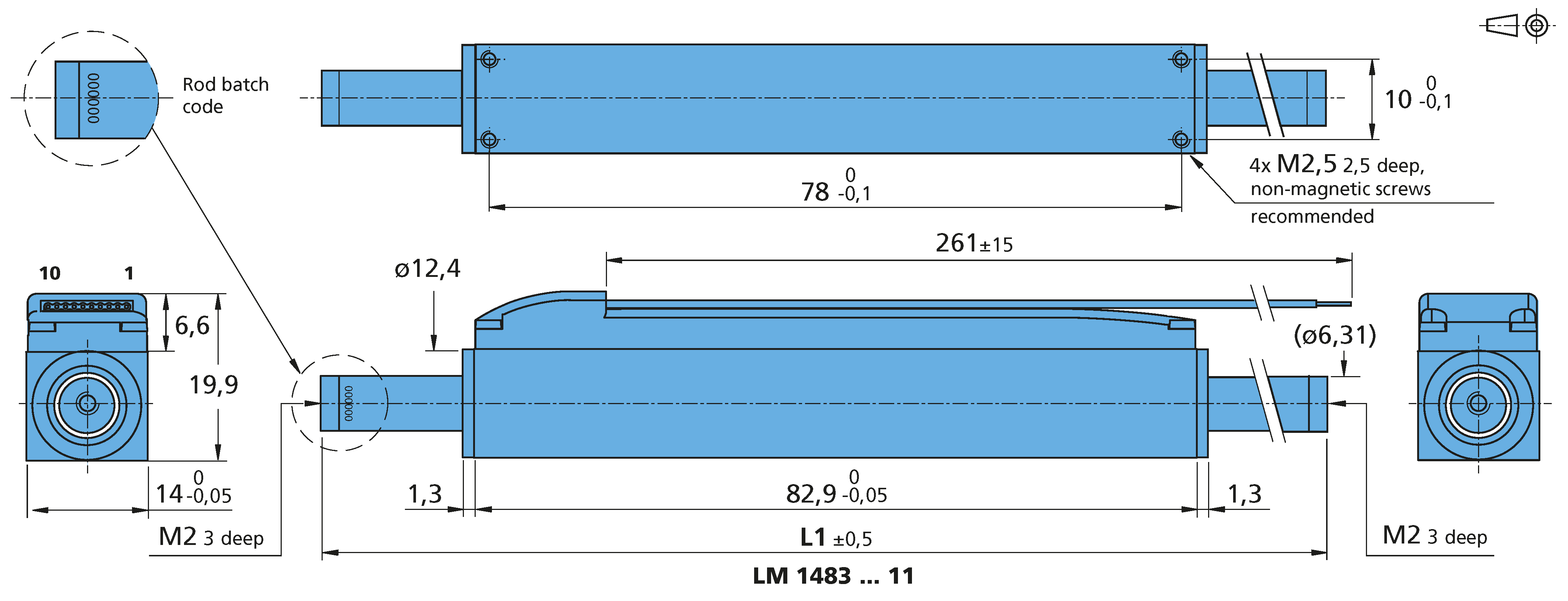 リニアDCサーボモータ Series LM 1483 ... 11